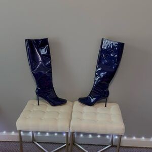 Elegant Navy Knee-High Boots